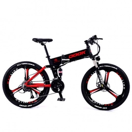 MZBZYU Electric Bike 250W 26" Electric City Ebike Foldable Bicycle Mountain Bike 5 Speed Men's Bike Double Disc Brake Carbon Steel Full Suspension Bicycle, Removable Lithium Battery 8AH