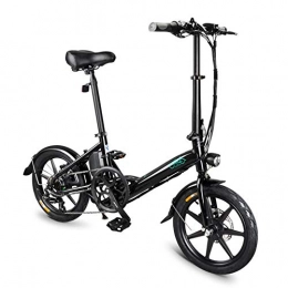 Wakects Bike 25km / h Folding Electric Bicycle, 16 Inches Fold Electric Bike, Ebike for Adult Load 120kg with 3 Work Modes and 52-tooth Large Chain Disc, 250W Black