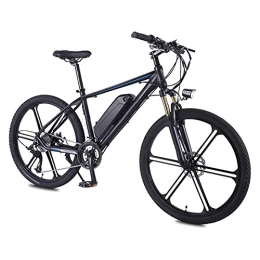 AHIN Electric Bike 26'' Electric Bike, Electric Bicycle, Brushless E-Bike, Aluminum Alloy Bracket, Mechanical Disc Brake, with Rechargeable Taillights, Three Riding Modes, Safer Night Riding, Black, 10AH