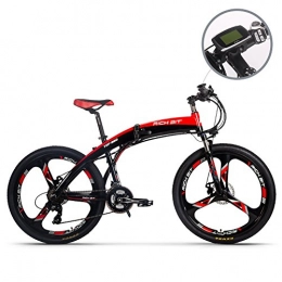 RICH BIT Electric Bike 26' Electric Bike, electric folding mountain bike, E-bike Citybike Commuter bike with 36V Removable Lithium Battery Charging, Electric bike Shimano 21 Speed Gear and three Working Modes (red)