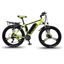 EggshellHome Electric Bike 26'' Electric Bikes, Mens Mountain Bike, Magnesium Alloy Ebikes Bicycles, with Removable Large Capacity Lithium-Ion Battery 36V 250W, for Sports Outdoor Cycling Travel Commuting, Yellow, 10AH