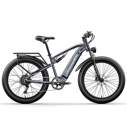 VLFINA Electric Bike 26" electric mountain bike, BAFANG motor 48V15AH battery, full shock dual hydraulic oil brakes