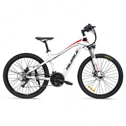 BMXzz Electric Bike 26'' Electric Mountain Bike, Electric Bicycle Removable Large Capacity Lithium-Ion Battery (48V 7.8Ah) Electric Bike 27 Speed Maximum speed 25KM / h, White
