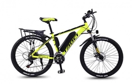 Poooooi Electric Bike 26-Inch Electric Bike Adult Electric Car Removable Lithium Battery Booster Mountain Bike Off-Road All-Terrain Vehicle for Men And Women, Yellow, 13AH80 km
