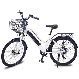 FZYE Electric Bike 26 inch Electric Bikes Bicycle, Aluminum allo Frame 36V10A Boost Bikes Adult Women for Sports Outdoor Cycling, White