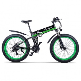 SYLTL Electric Bike 26 Inch Folding E-bike with 48V 12.8AH Detachable Lithium-Lon Battery Mountain Cycling Bicycle 21 Speed Disc Brake Booster