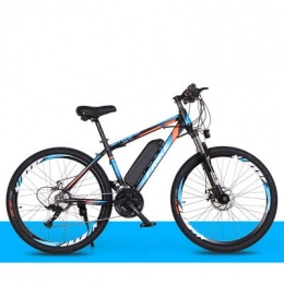 SXZZ Electric Bike 26'' Unisex Electric Mountain Bicycle, 250W Motor Electric Bike with Removable 36V 10AH Lithium-Ion Battery, 27 Variable Speed Double Disc Brake, Blue