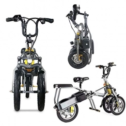 GUOE-YKGM Electric Bike 3 Wheel Electric Bike For Adult 250 / 350W Folding Mountain Electric Scooter 36 / 48V 14inch Electric Bicycle With Fast Detachable Battery Charger Maximum Driving Distance 80Km, Speeds Up to 35KM / H