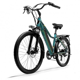 Electric oven Electric Bike 300W Electric Bicycle for Adults 26-inch Electric Bike 48 V15AH Hidden Lithium Battery Power-assisted Bicycle Adult 15.5 Mph Electric Bike for Female Male (Color : Blue)