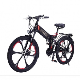 LRXG Electric Bike 34 Inch Folding Mountain Bike Electric Mountain Bicycle With 48V It Can Move Large Capacity 8Ah Battery With Double Disc Brake Aluminum Alloy Frame Electric Bicycles E-Bike For Men