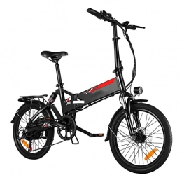 Electric oven Electric Bike 350W Folding Electric Bike 20" Electric Mountain Bike 7 Speed Gears Electric Bike for Adult with Detachable Lithium Battery 36V / 8Ah, Max Load 330lbs (Color : Black)