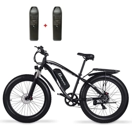 MSHEBK Bike 48V 17Ah EBike for Adults Men Women, Electric Mountain Road Bike City Cruiser Commuter Electric Bicycle Waterproof EBike for Beach Snow All Terrain 21 Speed Pedal Assist Ebike Gift(with Two Battery)