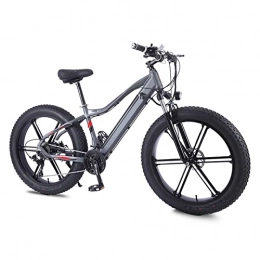 Electric oven Bike 750W Electric Bike for Adults 26 * 4.0 Inch Fat Tire Electric Mountain Bicycle 48V 10.4A E Bike 27 Speed Snow EBike (Color : Dark Grey, Number of speeds : 27)