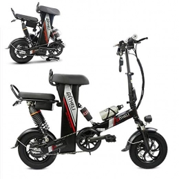 AA100 Bike AA100 Folding Electric Bike, Double Lithium-Ion Battery 48V20A / 25A External Two Wheel Drive Practical, Double Disc Brake (Black Red 2 Colours), Black, 20A