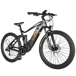 Accolmile Bike Accolmile Electric Bike Cola Bear Electric Mountain Bike 27" 29", 250W Mid Drive Motor BBS01B, 48V 13Ah Integrated Removable Battery, Full Suspension E-bike for Adults, Shimano 8 Speed