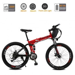 Acptxvh Bike Acptxvh 26Inch Folding Electric Bike, Carbon Foldable E-Bike with Removable Large Capacity 36V 20Ah Lithium-Ion Battery City E-Bike, Lightweight Bicycle for Teens And Adults, Banner wheel, 10A