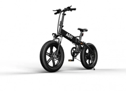 ADO Electric Bike ADO A20F Folding Electric Mountain Bike 250W 10Ah 20” Removable Lithium-Ion Battery E-bike Shimano 7 Speed(Black)