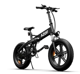 ADO Bike ADO A20F+ Folding Electric Mountain Bike 250W 10Ah 20” Removable Lithium-Ion Battery E-bike Shimano 7 Speed(Black)