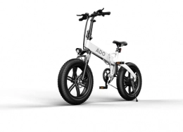 ADO Electric Bike ADO A20F+ Folding Electric Mountain Bike 250W 10Ah 20” Removable Lithium-Ion Battery E-bike Shimano 7 Speed (White)