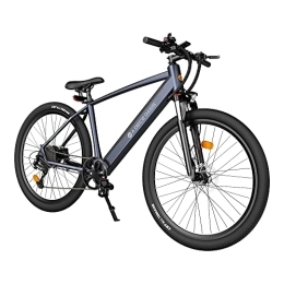 ADO Bike ADO UK 1-3 Working Day Delivery D30C 250W Electric Bicycle with 36V 10.4Ah Removable Lithium-Ion Battery SHIMANO 9 Speed Gear Transmission System 27.5 Inch Electric Bike for Adults (Grey)