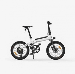SHJR Bike Adult 20 Inch Mountain Electric Bike, Aluminum Alloy 6 Speed Electric Bicycle, With Mobile Phone Holder, Cup Holder, Tail Bag, Rear Shelf, A