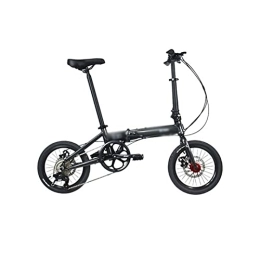  Electric Bike Adult Electric Bicycles 16 Inch Folding Bike Foldable Bicycle Aluminum Alloy 8 Variable Speed Portable Disc Brake Free Installation (Black)