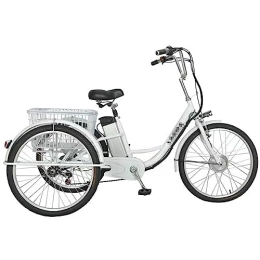  Electric Bike Adult Electric Tricycle With 24 Inch Wheels Cruise Suspension Tricycle, Detachable 48V 12A Lithium Battery Electric Bicycle, A