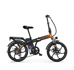 SHJR Electric Bike Adult Foldable Mountain Electric Bike, 48V Lithium Battery, High-Carbon Steel 7 Speed Electric Bicycle 20 Inch Magnesium Alloy Wheels, D, 150KM