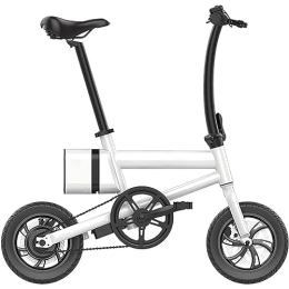 PHOLK Electric Bike Adult Folding Electric Bicycle 12 Inch Small Light Electric Vehicle Lithium Battery Power Electric Bicycle, A