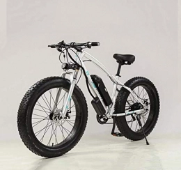 SHJR Electric Bike Adult Mens Fat Tire Electric Mountain Bike, 48V Lithium Battery Electric Snow Bicycle, 26 Inch Aluminum Alloy Offroad E-Bikes, B