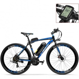 ZJGZDCP Electric Bike Adult Mountain E-bike 700C Pedal Assist Electric Bike36V 20Ah Battery 300W Motor Aluminium Alloy Airfoil-shaped Frame Both Disc Brake 20-35km / h Road Bicycle ( Color : Blue-LCD , Size : Standard )