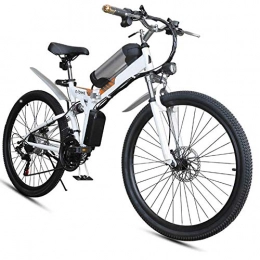 AGWa Bike AGWa Electric Bike 26 Inches Folding Fat Tire Snow Bike 12Ah Li-Battery 21 Speed Beach Cruiser Mountain E-Bike with Rear Seat