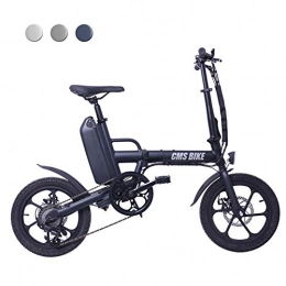 AKEFG Electric Bike AKEFG Variable speed folding electric car 16 inch lithium battery power electric bicycle mini electric bicycle, plus folding ebike electric foldable bicycle, Gray