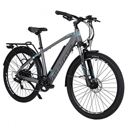 AKEZ Electric Bike AKEZ 27.5’’ Electric Bikes for Adults Men, 250W E-bike for Men with 12.5Ah Removable Lithium-Ion Battery Electric Mountain Dirt Bikes with BAFANG Motor and Shimano 7 Speed Gear (gray)