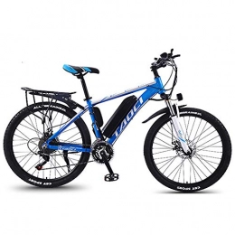 AKT Electric Bike AKT 26 Inch E-Bike Electric Mountain Bicycle 21 Shifter Speed 36V 13A Lithium Battery / Power 350W / Mileage: 50-90KM for City Commuting, Blue-T2
