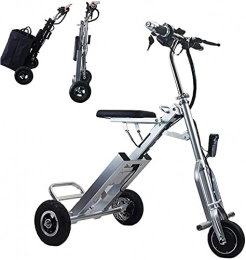 L&WB Bike ALTABLE ELECTRIC CARRIERS E-BIKE, LIGHT ELECTRICAL FALTRATORY TRADE WITH 36V 5AH 250W LITHIUM BATTERY for adults, button switch 3 gears, rear axle 60cm / 23.6 inches, Silver