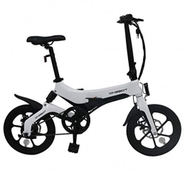 AM  Am Electric Folding Bike Bicycle Adjustable Portable Sturdy for Cycling Outdoor White