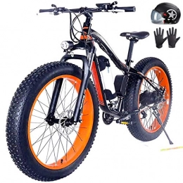 Amantiy Electric Bike Amantiy Electric Bike, 26" Electric Bike 36V 500W 10.4Ah Removable Lithium-Ion Battery Fat Tire Snow Bike for Sports Cycling Travel Commuting Endurance 60 km (Color : Black Orange, Size : 250W)