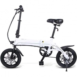Amantiy Electric Bike Amantiy Electric Mountain Bike, Electric Bike Folding Electric Bike for Adults with 250W 7.5AH 36V Lithium-Ion Battery for Outdoor Cycling Travel Work Out Electric Powerful Bicycle (Color : White)