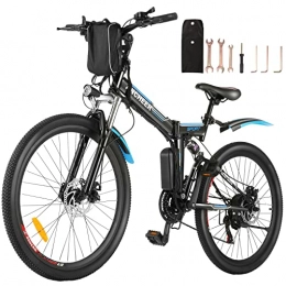 Ancheer Bike ANCHEER 26 inch Folding Electric Bikes for Adults, Foldable Electric Bicycle Mountain Bike E-bike with 288Wh Removable Lithium Battery Shimano 21 Speed Shifter Double Disc Brakes