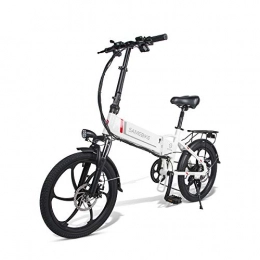 Ancheer Bike ANCHEER SAMEBIKE Folding Electric Bike with Removable 8AH Lithium Battery, Aluminum / Carbon Steel EBike with 20 inch Wheels and 350W Hub Motor