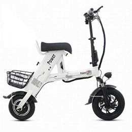 AORISSE Electric Bicycle, 500W Motor Foldable Portable Single Electric Scooter, Adult Commuter Electric Bicycle with LCD Display, Maximum Speed 30 Km/H,White,384Wh 48V 8AH