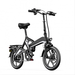 AORISSE Electric Bike AORISSE Electric Bike, 500W Motor 16 Inch Foldable E-Bike Hydraulic Shock Absorber Magnesium Alloy Adult Commuter Electric Bike with 48V Removable Lithium Battery, Black