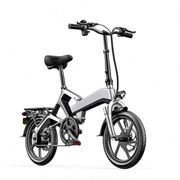 AORISSE Bike AORISSE Electric Bike, 500W Motor 16 Inch Foldable E-Bike Hydraulic Shock Absorber Magnesium Alloy Adult Commuter Electric Bike with 48V Removable Lithium Battery, Silver