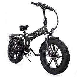 AORISSE Electric Bike AORISSE Electric Bike, 7-Speed 500W Motor Fat Tire Mountain Ebike 20-Inch Foldable Adult Commuter Electric Bicycle with 48V 12.5AH Removable Lithium Battery, Gray
