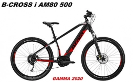ATALA BICI Electric Bike ATALA Bike B-Cross i AM80 500 Range 2020, BLACK SILVER NEON RED MATT, 16, 5" - 42 CM