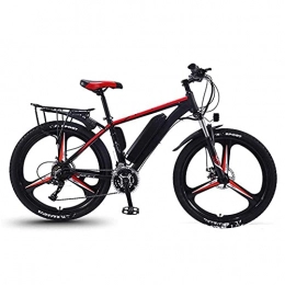 AYHa Electric Bike AYHa Adult Mountain Electric Bike, 350W Motor 26" Electric Off-Road Bike with Removable 36V 8 / 10 / 13Ah Lithium-Ion Battery 27 Speed Dual Disc Brakes with Rear Seat Unisex, Black red, B 36V10AH