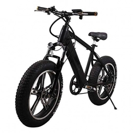 AYHa Bike AYHa Adults Mountain Electric Bike, with 250W Motor 20 Inches 4.0 Wide Tire Snowmobile Removable Battery Dual Disc Brakes Urban Commuter E-Bike Unisex, Black