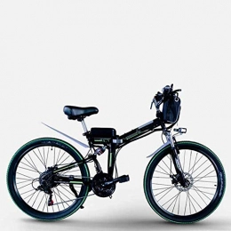 AYHa Bike AYHa Folding Electric Mountain Bike, 350W / 500W 8-15Ah 26 inch Fashion Urban Electric Bike Portable Disc Brake Suitable for Men Women City Commuting, Black, 48V10AH500W