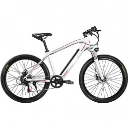 AYHa Electric Bike AYHa Mountain Electric Bicycle, 26 inch Adult Travel Electric Bicycle 350W Brushless Motor 48V 10Ah Removable Lithium Battery Front Rear Disc Brake 27 Speed, White